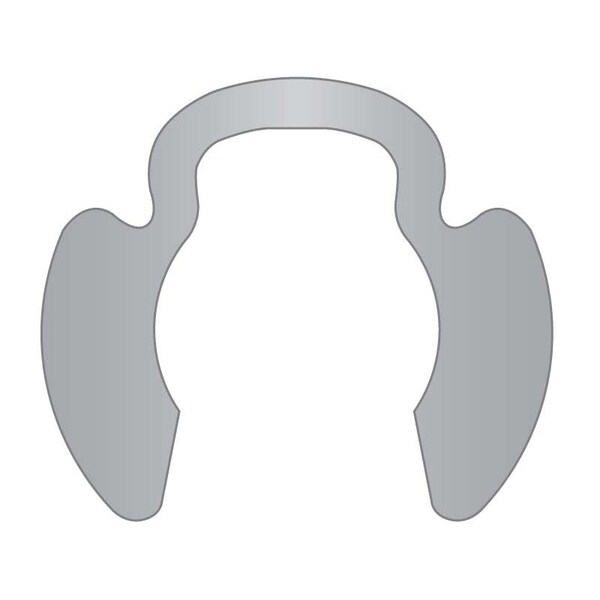 Rotor Clip External Retaining Ring, Stainless Steel Plain Finish, 3/8 in Shaft Dia POL-037-SS - main